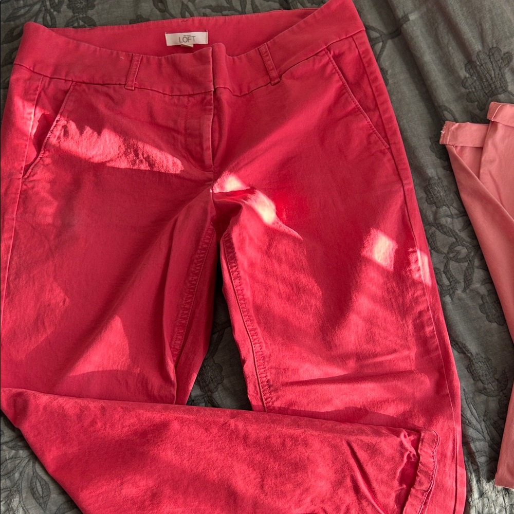 LOFT Marisa Vibrant Orange/Red Trousers